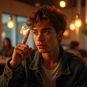 Viral Posts — Young Man In A Denim Jacket Social Media #0184 (FLUX)