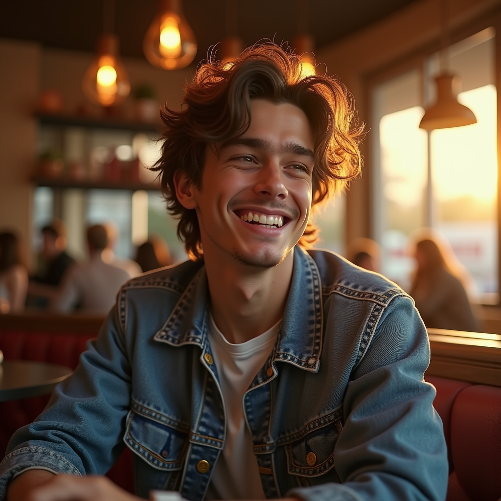 Viral Posts — Young Man In A Denim Jacket Social Media #0190 (Ideogram)