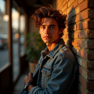 Viral Posts — Young Man In A Denim Jacket Social Media #0196 (FLUX)