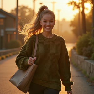 Viral Posts — Young Woman With A High Ponytail Social Media #0025 (Dreamina)