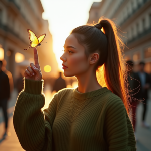 Viral Posts — Young Woman With A High Ponytail Social Media #0109 (Dreamina)