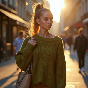 Viral Posts — Young Woman With A High Ponytail Social Media #0133 (Dreamina)