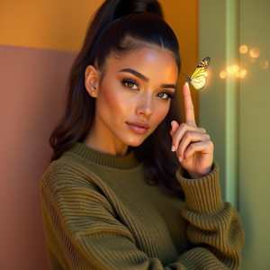 Viral Posts — Young Woman With A High Ponytail Social Media #0244 (FLUX)