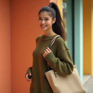 Viral Posts — Young Woman With A High Ponytail Social Media #0268 (FLUX)