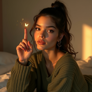 Viral Posts — Young Woman With A High Ponytail Social Media #0280 (FLUX)