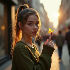 Viral Posts — Young Woman With A High Ponytail Social Media #0316 (FLUX)