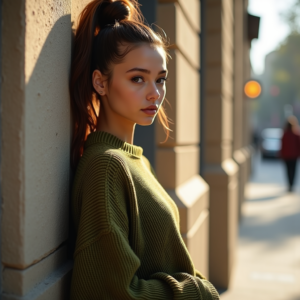 Viral Posts — Young Woman With A High Ponytail Social Media #0328 (FLUX)