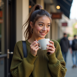 Viral Posts — Young Woman With A High Ponytail Social Media #0334 (Ideogram)