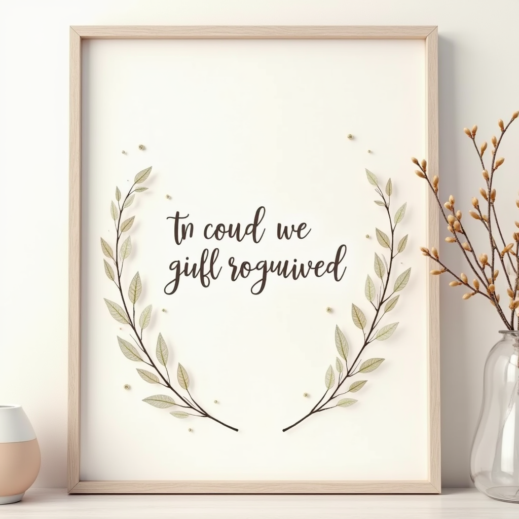 Wall Art — Cozy Hand-lettered Quote Framed By Minimal Printable / Etsy #0002 (Gemini)