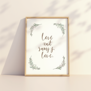 Wall Art — Cozy Hand-lettered Quote Framed By Minimal Printable / Etsy #0026 (Gemini)