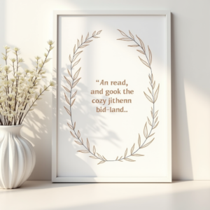 Wall Art — Cozy Hand-lettered Quote Framed By Minimal Printable / Etsy #0110 (Gemini)