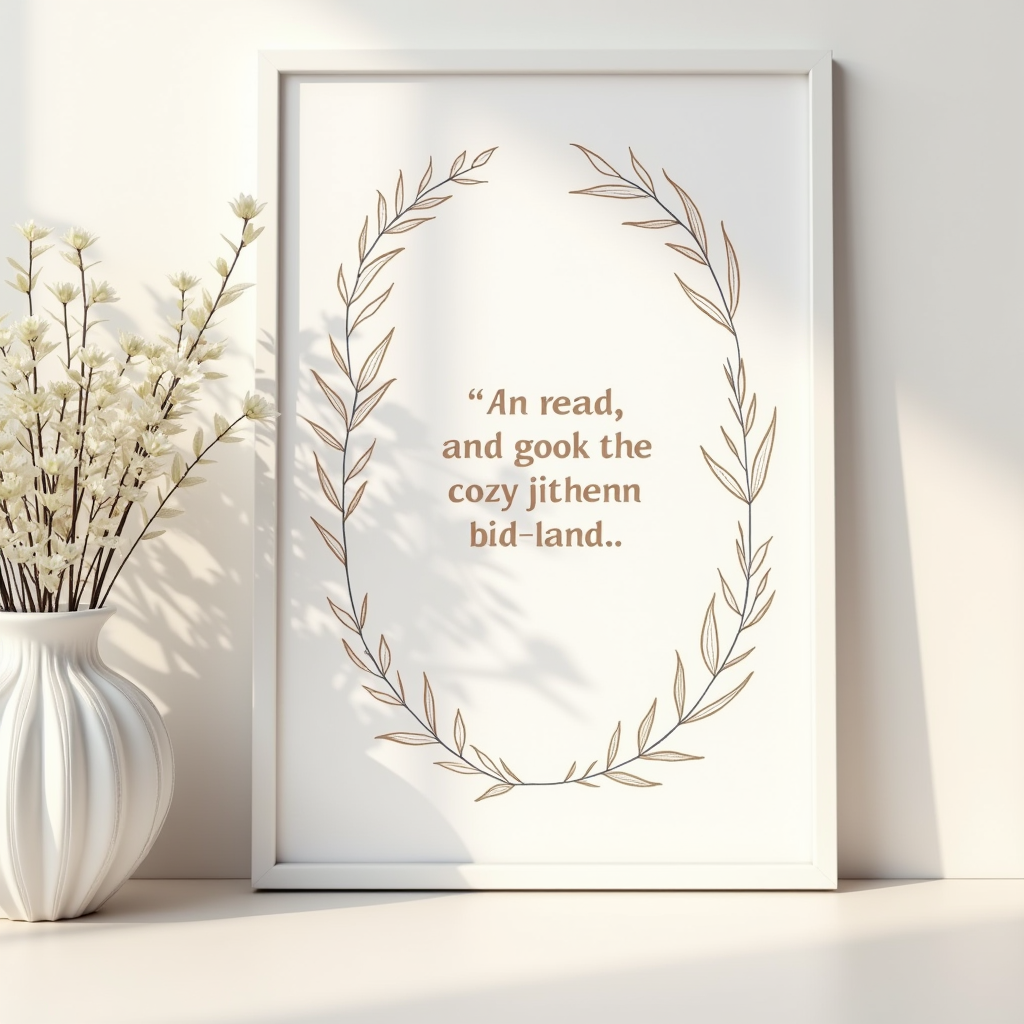 Wall Art — Cozy Hand-lettered Quote Framed By Minimal Printable / Etsy #0110 (Gemini)
