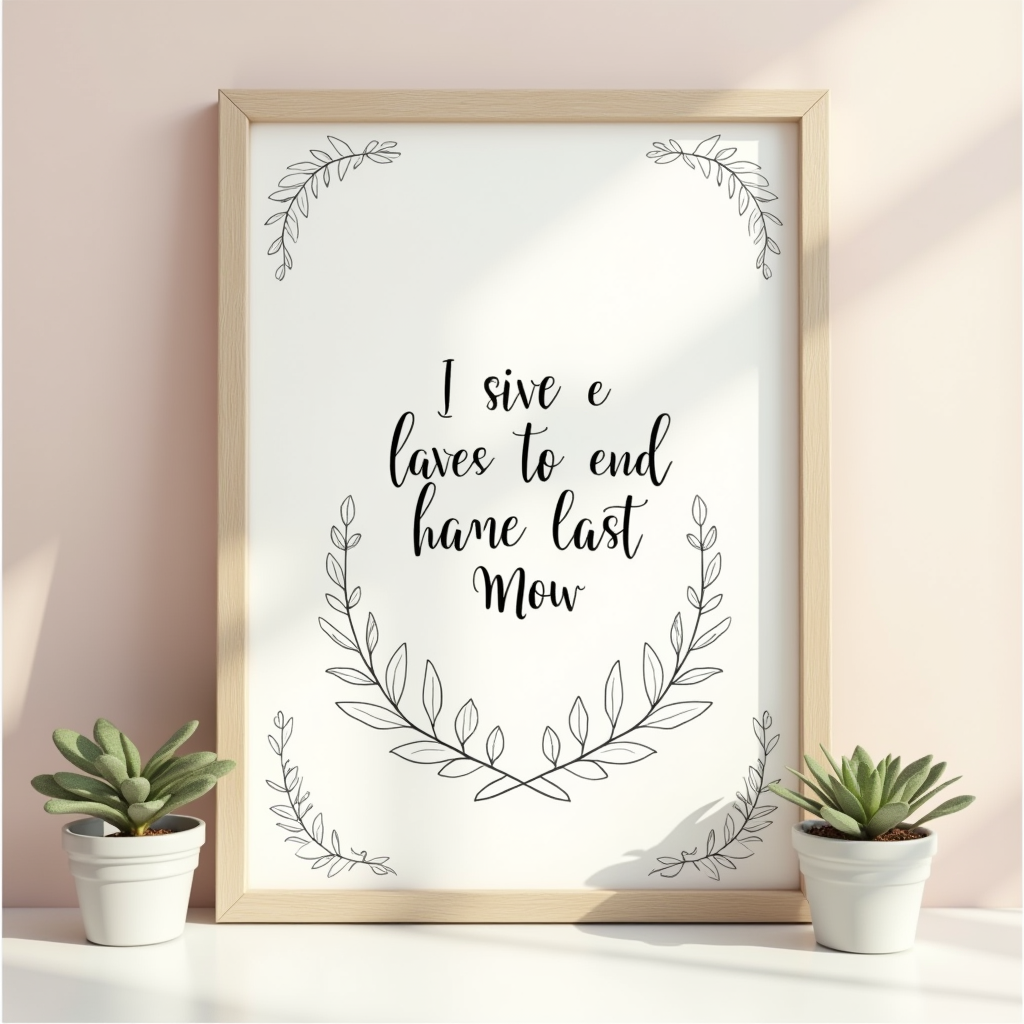 Wall Art — Cozy Hand-lettered Quote Framed By Minimal Printable / Etsy #0122 (Gemini)
