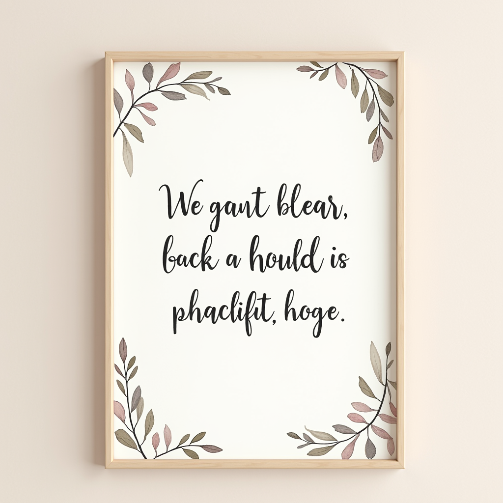 Wall Art — Cozy Hand-lettered Quote Framed By Minimal Printable / Etsy #0170 (Gemini)