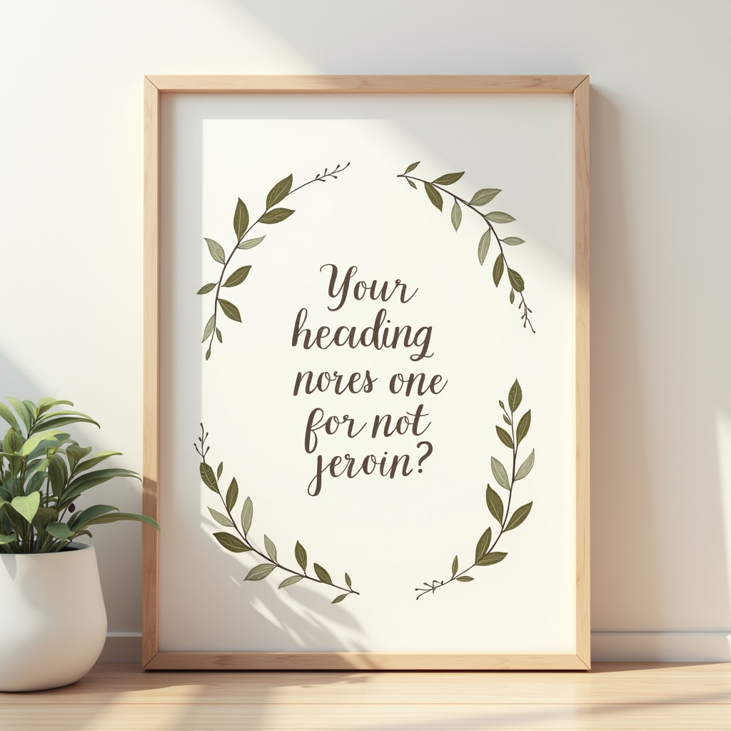 Wall Art — Cozy Hand-lettered Quote Framed By Minimal Printable / Etsy #0182 (Gemini)