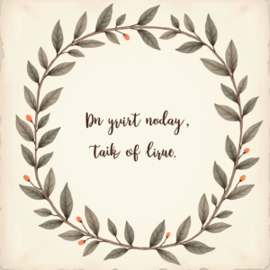 Wall Art — Cozy Hand-lettered Quote Framed By Minimal Printable / Etsy #0259 (Leonardo)