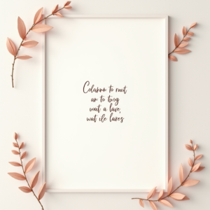 Wall Art — Cozy Hand-lettered Quote Framed By Minimal Printable / Etsy #0289 (Krea)