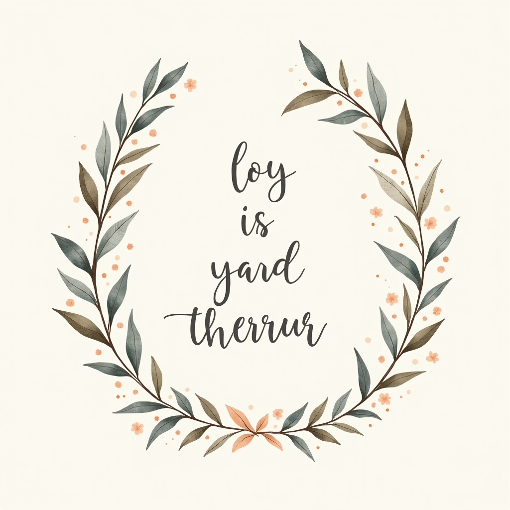 Wall Art — Cozy Hand-lettered Quote Framed By Minimal Printable / Etsy #0307 (Leonardo)