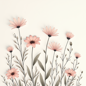 Wall Art — Delicate Line-art Bouquet Of Wildflowers With Printable / Etsy #0145 (Krea)