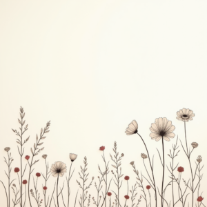 Wall Art — Delicate Line-art Bouquet Of Wildflowers With Printable / Etsy #0169 (Krea)