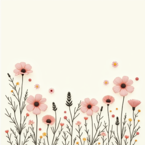 Wall Art — Delicate Line-art Bouquet Of Wildflowers With Printable / Etsy #0205 (Krea)