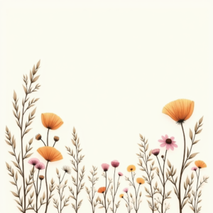 Wall Art — Delicate Line-art Bouquet Of Wildflowers With Printable / Etsy #0217 (Krea)
