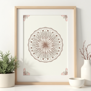 Wall Art — Intricate Mandala Pattern Radiating From A Printable / Etsy #0015 (ChatGPT)