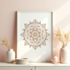 Wall Art — Intricate Mandala Pattern Radiating From A Printable / Etsy #0087 (ChatGPT)