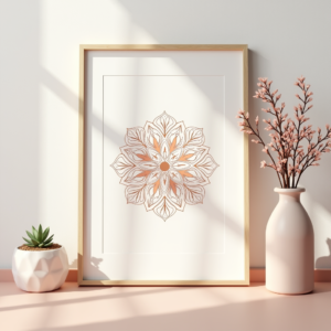 Wall Art — Intricate Mandala Pattern Radiating From A Printable / Etsy #0099 (ChatGPT)