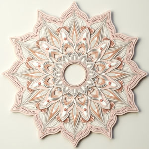 Wall Art — Intricate Mandala Pattern Radiating From A Printable / Etsy #0105 (Dreamina)