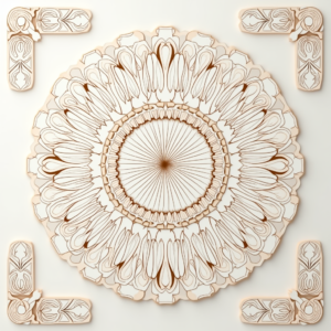 Wall Art — Intricate Mandala Pattern Radiating From A Printable / Etsy #0117 (Dreamina)