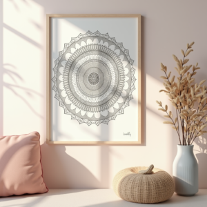 Wall Art — Intricate Mandala Pattern Radiating From A Printable / Etsy #0123 (ChatGPT)