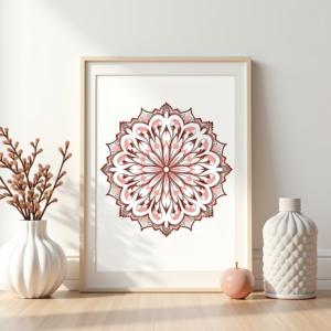 Wall Art — Intricate Mandala Pattern Radiating From A Printable / Etsy #0135 (ChatGPT)