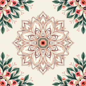 Wall Art — Intricate Mandala Pattern Radiating From A Printable / Etsy #0147 (ChatGPT)