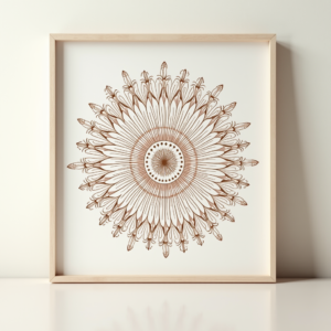 Wall Art — Intricate Mandala Pattern Radiating From A Printable / Etsy #0207 (ChatGPT)