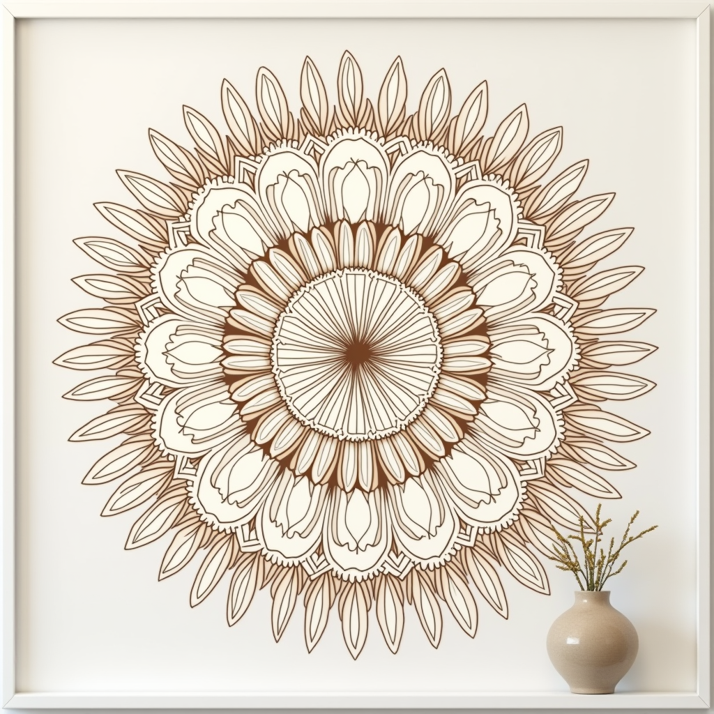 Wall Art — Intricate Mandala Pattern Radiating From A Printable / Etsy #0326 (Gemini)
