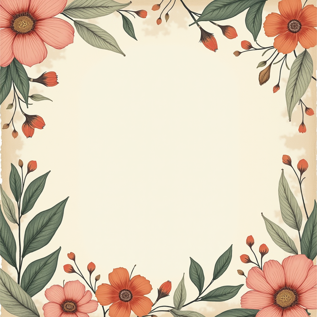 Wall Art — Nostalgic Vintage-postcard-style Botanical Illustration Printable / Etsy #0048 (FLUX)