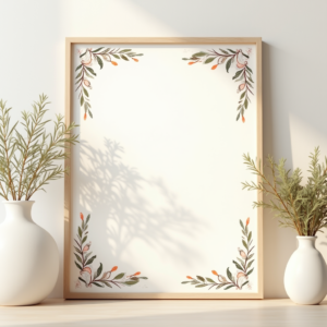 Wall Art — Nostalgic Vintage-postcard-style Botanical Illustration Printable / Etsy #0096 (FLUX)