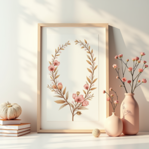 Wall Art — Nostalgic Vintage-postcard-style Botanical Illustration Printable / Etsy #0108 (FLUX)