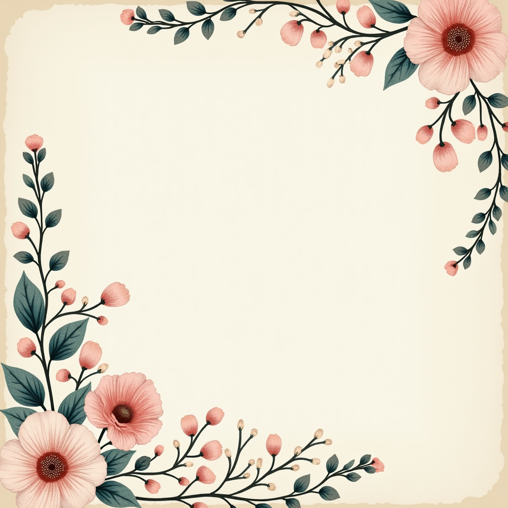 Wall Art — Nostalgic Vintage-postcard-style Botanical Illustration Printable / Etsy #0120 (FLUX)