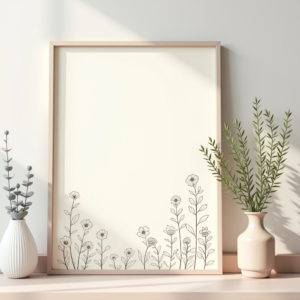 Wall Art — Nostalgic Vintage-postcard-style Botanical Illustration Printable / Etsy #0132 (FLUX)