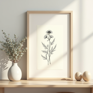 Wall Art — Nostalgic Vintage-postcard-style Botanical Illustration Printable / Etsy #0144 (FLUX)