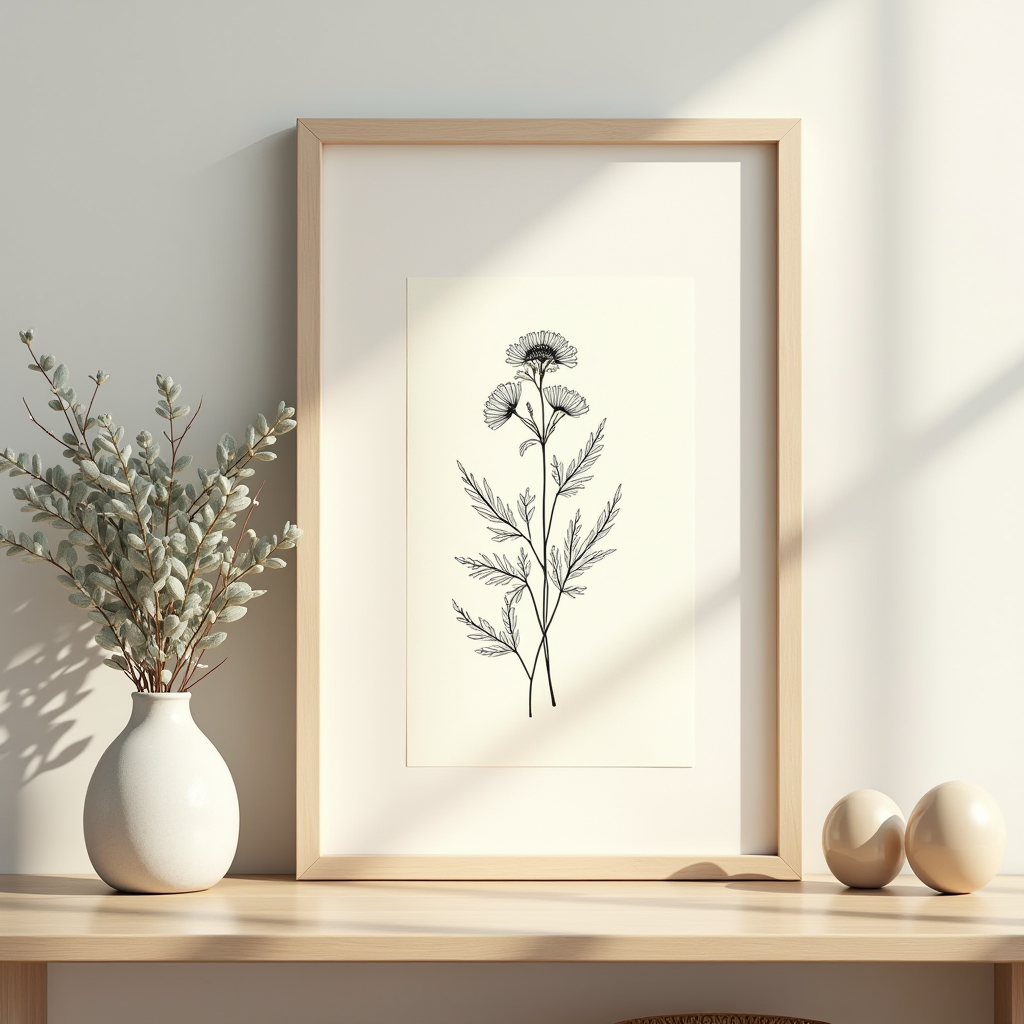 Wall Art — Nostalgic Vintage-postcard-style Botanical Illustration Printable / Etsy #0144 (FLUX)