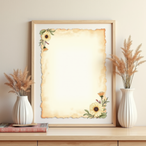 Wall Art — Nostalgic Vintage-postcard-style Botanical Illustration Printable / Etsy #0233 (Recraft)