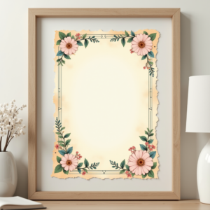 Wall Art — Nostalgic Vintage-postcard-style Botanical Illustration Printable / Etsy #0245 (Recraft)