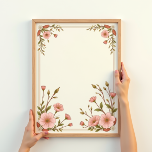 Wall Art — Nostalgic Vintage-postcard-style Botanical Illustration Printable / Etsy #0281 (Recraft)