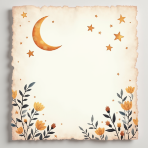 Wall Art — Soft Watercolor-style Moon-and-stars Nursery Motif Printable / Etsy #0041 (Recraft)