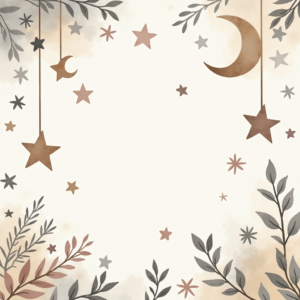 Wall Art — Soft Watercolor-style Moon-and-stars Nursery Motif Printable / Etsy #0167 (Stable Diffusion)