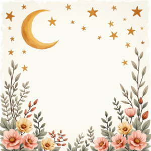 Wall Art — Soft Watercolor-style Moon-and-stars Nursery Motif Printable / Etsy #0226 (Midjourney)