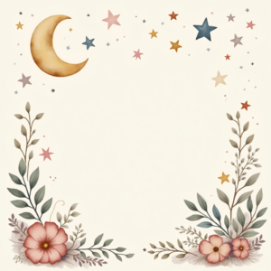 Wall Art — Soft Watercolor-style Moon-and-stars Nursery Motif Printable / Etsy #0232 (Firefly)